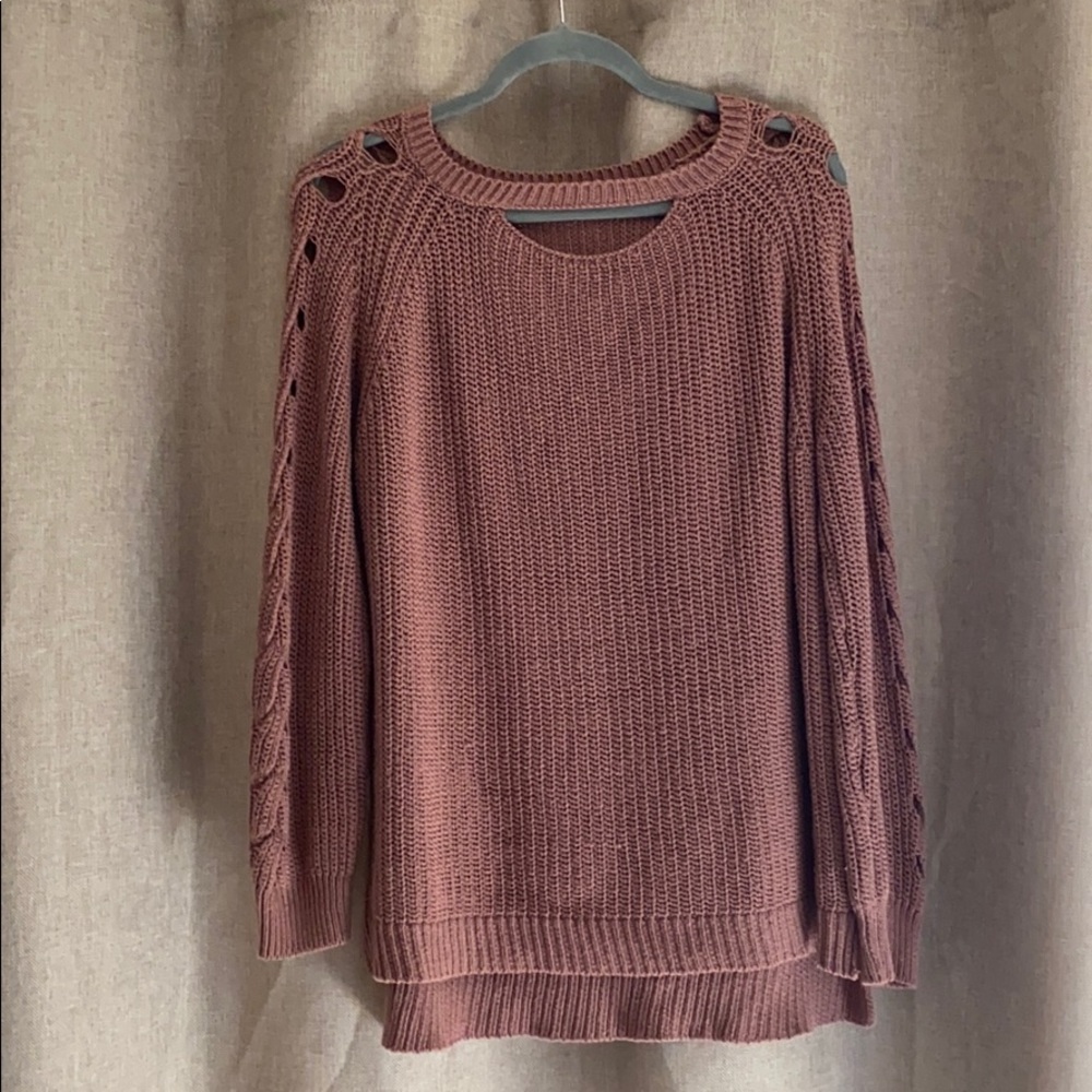 DETAILED BLUSH PINK ALTR’D STATE SWEATER